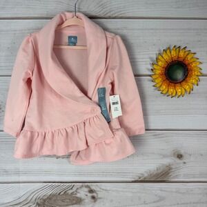Gap‎ Kids Toddler Girls Pink Ruffle Peplum Blazer Jacket 2 YRS NWT